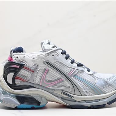 BALENCIAGA Runner Sneaker」Grey/Black/Blue/Red「慢跑系列低幫復古野跑潮流姥爹風百搭休閑運動慢跑鞋