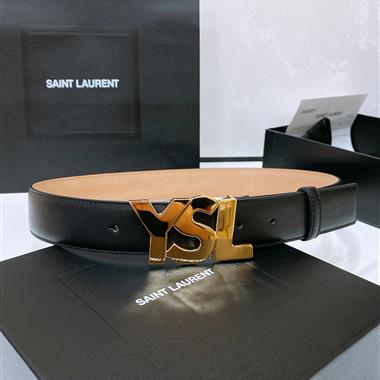 YSL   2024新款時尚皮帶  3.4CM