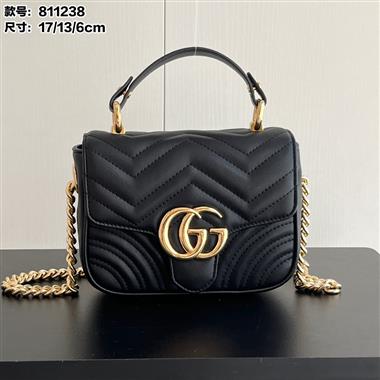 GUCCI    2024新款女生時尚包包 尺寸:17*13*6CM