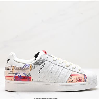 Adidas三葉草 Originals Superstar貝殼頭系列低幫經典百搭休閑運動板鞋