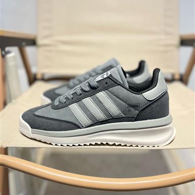 Adidas SL72 RS"Grey Black"系列德訓足球風百搭低幫休閑運動板鞋