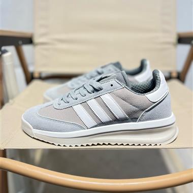 Adidas SL72 RS"Grey Black"系列德訓足球風百搭低幫休閑運動板鞋