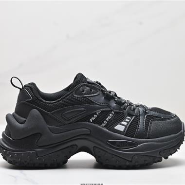 FILA 魚刺3.0網布皮革 生活休閑老爹鞋