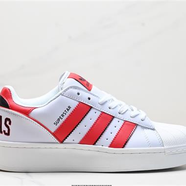 Adidas Originals Superstar XLG 貝殼頭系列低幫厚底松糕經典百搭休閑運動板鞋