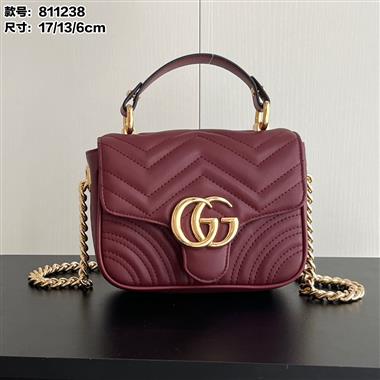 GUCCI  2025新款女生時尚包包  尺寸：17×13×6CM