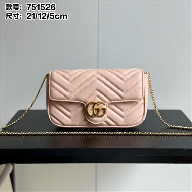 GUCCI  2025新款女生時尚包包  尺寸：21*12*5CM