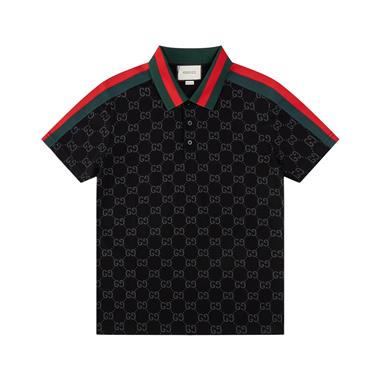 GUCCI   2025春季新款短袖POLO衫 