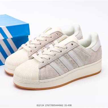 Adidas Originals Superstar XLG 貝殼頭系列低幫厚底松糕經典百搭休閑運動板鞋