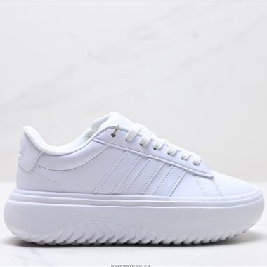 Adidas GRAND COURTBEAT PLATFORM 厚底休閑 耐磨 低幫 板鞋