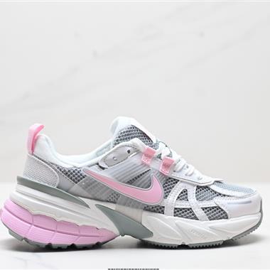 Nike Wmns V2K Runtekk Low」White Grey Pink」復古潮系列未來復古老爹風百搭休閑運動慢跑鞋