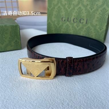 GUCCI   2025新款時尚皮帶   3.5CM