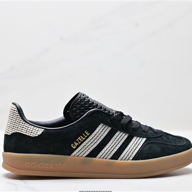 Adidas Originals Gazelle INdoor 三葉草休閑防滑耐磨低幫板鞋