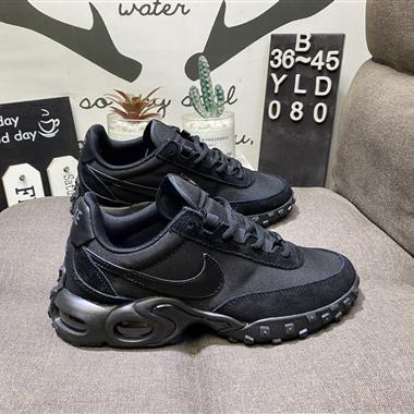 Nike AIR MAX WAFFLE RACER SP"Triple Black" 舒適防滑耐磨 低幫 生活休閑鞋