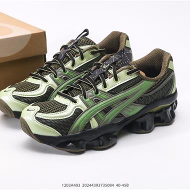 ASICS Gel-Quantum Kinetic”Carbon Pure Gold“量子動能系列輕量全掌矽膠緩震休閑運動跑步鞋