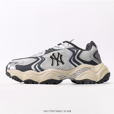 MLB Chunky Runner Liner 透氣舒適皮面休閑運動慢跑鞋