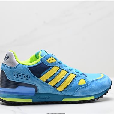 Adidas Originals ZX 750 織物二層絨面皮 透氣 低幫 板鞋