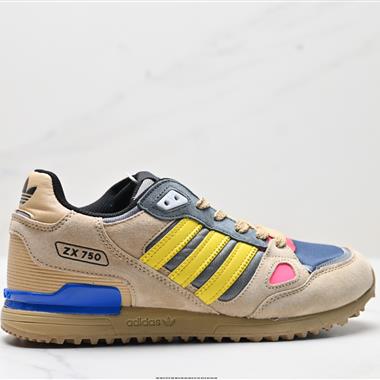 Adidas Originals ZX 750 織物二層絨面皮 透氣 低幫 板鞋