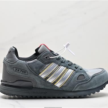Adidas Originals ZX 750 織物二層絨面皮 透氣 低幫 板鞋