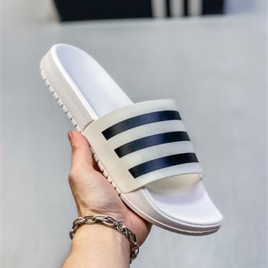 Adidas Duramo SL Slide三條杠 夏季休閑潮流沙灘拖鞋