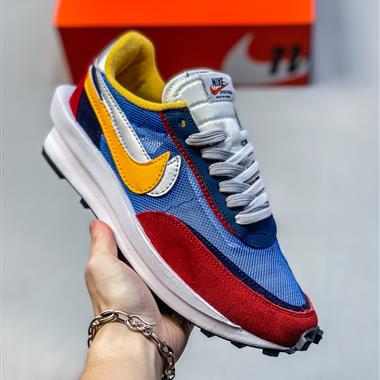 Sacai X Nike DWaffle ”Midnight Spruce and University Red“ 華夫2.0