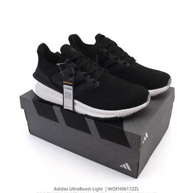 Adidas ULTRABOOST LIGHT輕彈系列低幫襪套式針織透氣緩震休閒運動慢跑鞋