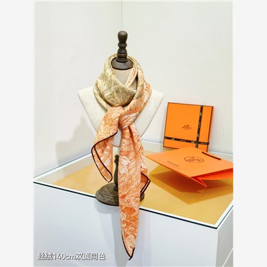HERMES  2024秋冬新款時尚圍巾 尺寸：140-140