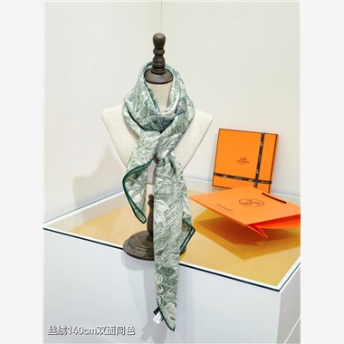 HERMES  2024秋冬新款時尚圍巾 尺寸：140-140