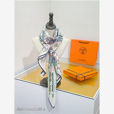 HERMES  2024秋冬新款時尚圍巾 尺寸：140-140