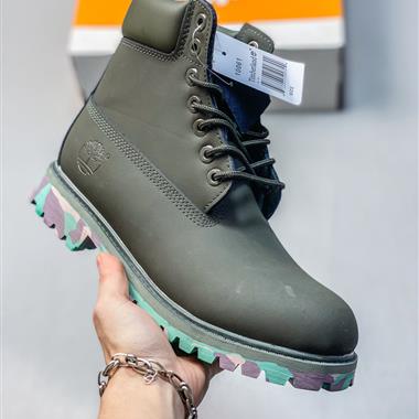 Timberland 迷彩高幫戶外休閒鞋