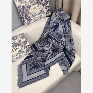 DIOR  2025秋冬新款時尚圍巾 尺寸：140-140