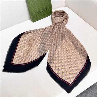 GUCCI  2025秋冬新款時尚圍巾 尺寸：140-140