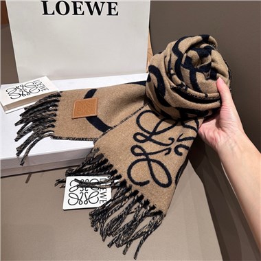 LOEWE  2025秋冬新款時尚圍巾 尺寸：180-30
