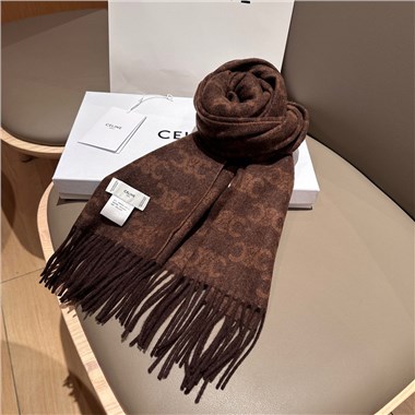 CELINE  2025秋冬新款時尚圍巾 尺寸：180-30