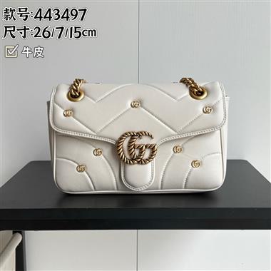 GUCCI  2025新款女生時尚包包 尺寸:26-7-15CM