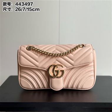 GUCCI  2025新款女生時尚包包 尺寸:26-7-15CM
