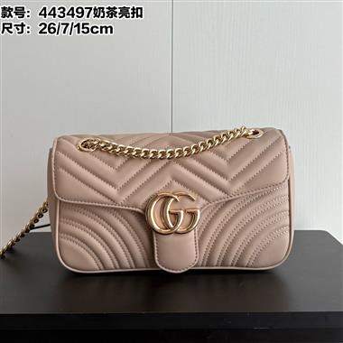 GUCCI  2025新款女生時尚包包 尺寸:26-7-15CM