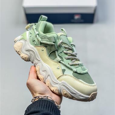 FILA  Fusion Croissant 增高厚底復古中性休閒運動慢跑鞋