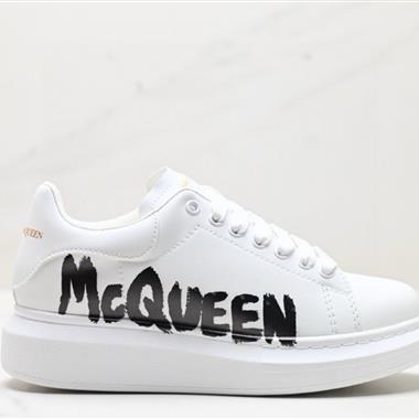 Alexander McQueen Sole Leather Sneakers低幫時裝厚底休閒運動小白鞋