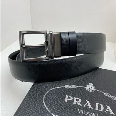 PRADA   2026新款時尚皮帶  3.5CM