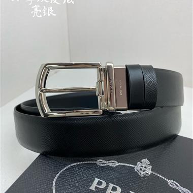 PRADA   2026新款時尚皮帶  3.5CM