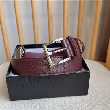 PRADA   2026新款時尚皮帶  3.5CM