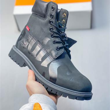 Timberland 潮流復古拼接色系列大黃靴