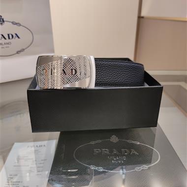 PRADA   2026新款時尚皮帶   3.4CM