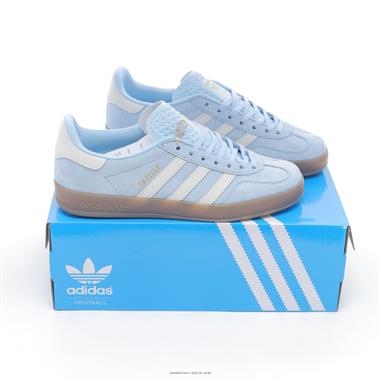 Adidas Originals Gazelle Indoor復古三葉草防滑透明橡膠板鞋經典運動鞋