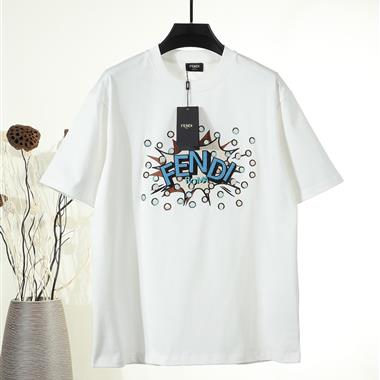 FENDI   2026夏季新款短袖T恤  尺寸偏大