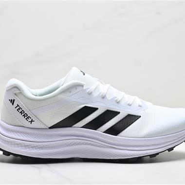 Adidas Terrex Agravic LT 系帶緩震輕質 舒適百搭 低幫馬拉松運動跑步鞋