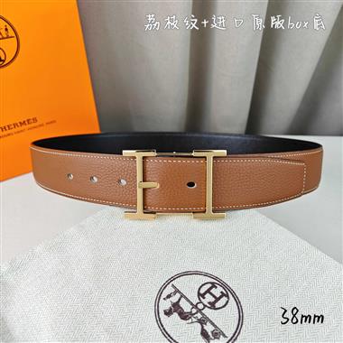 HERMES   2026新款時尚皮帶   3.8CM