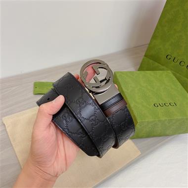 GUCCI   2026新款時尚皮帶   3.7CM