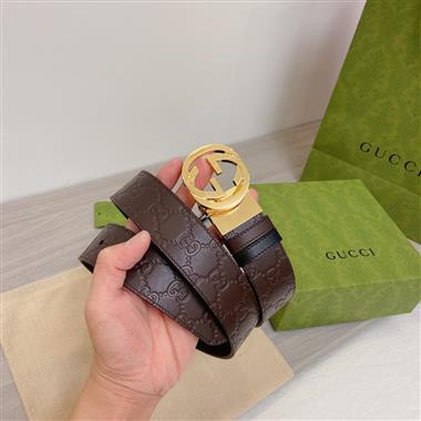 GUCCI   2026新款時尚皮帶   3.7CM