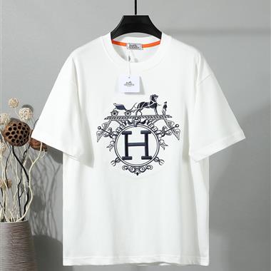 HERMES   2026夏季新款短袖T恤  尺寸偏大